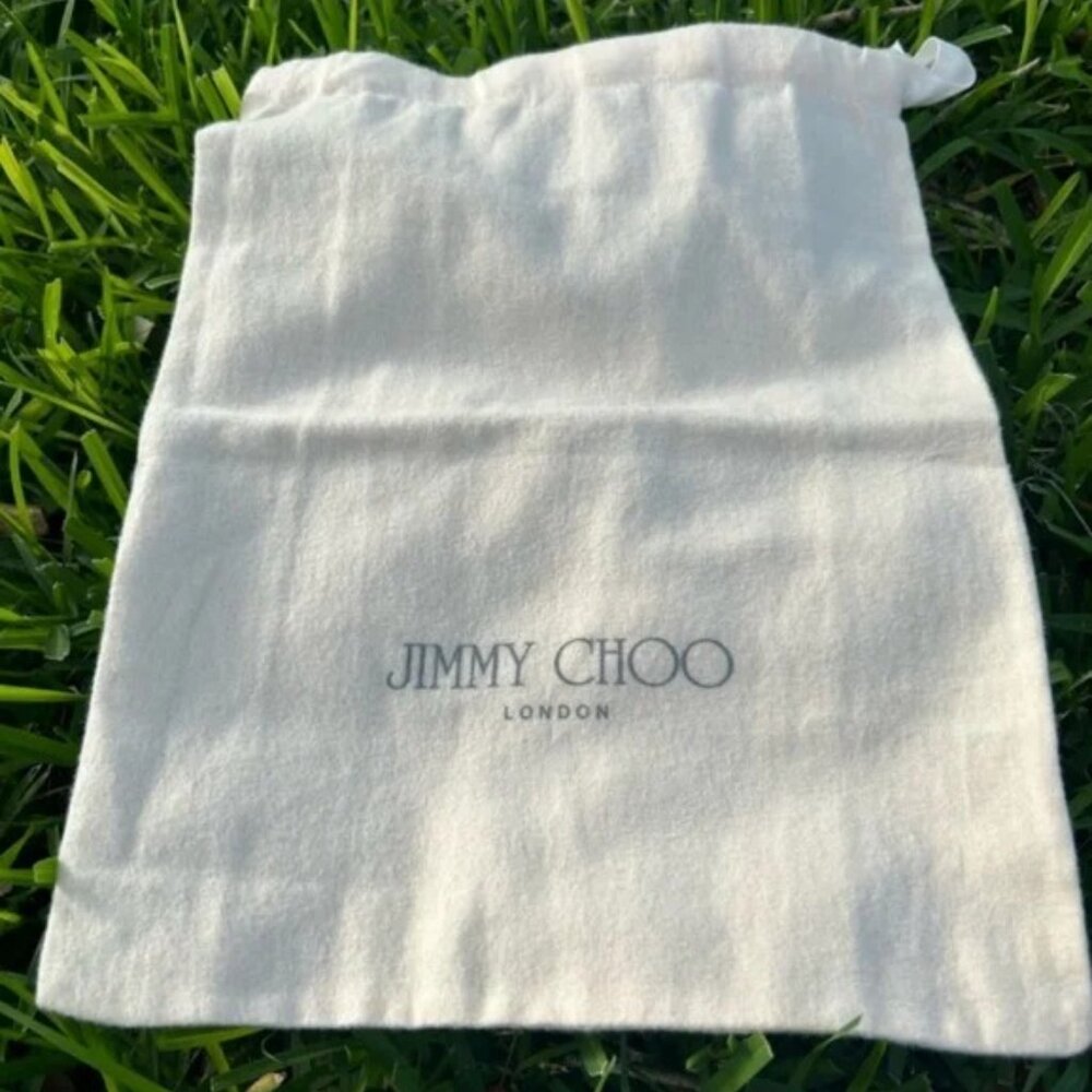 Jimmy Choo Red Glitter Card Holder & Drawstring Dust Bag NWOT - Picture 5 of 8